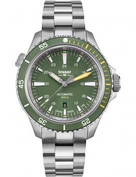 Traser H3 110328 P67 Diver Automatic Green Mens Watch 46mm 50ATM