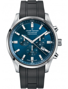 Claude Bernard 10222-3CA-BUIN1 Mens Watch Aquarider Chronograph 44mm 20ATM