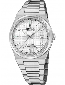 Festina F20028/1 Mens Watch Swiss Made RivĂ© Automatic 40mm 10ATM