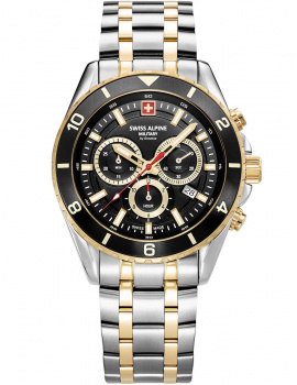 Swiss Alpine Military 7034.9147 Mens Watch Sierra Chronograph 43mm 10ATM