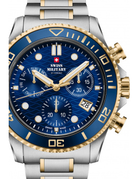 Swiss Military SM34101.04 Mens Watch Military XL Chronograph 46mm 10ATM