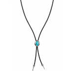 Thomas Sabo KE2344-805-17-L80 Necklace Turquoise stone leather Elyndra Silver, Adjustable Ladies