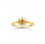 Thomas Sabo TR2458-488-7-56 VGold-plated ring w. sun and colourful stones