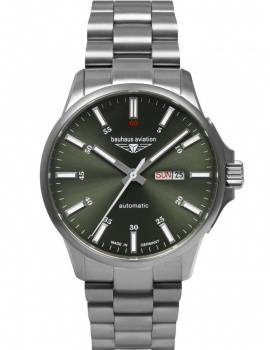 Bauhaus 2866M-4 Mens Watch Aviation Automatic Titanium 42mm 10ATM