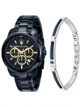 Maserati R8873621042 Mens Watch Successo Chronograph Set 44mm 5ATM