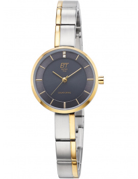 ETT ELS-12151-52M Diamond Lady Slnečný pohon Drive Ladies Watch 28mm 5ATM