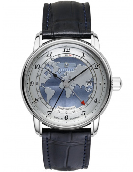 Zeppelin 8596-3 Mens Watch Friedrichshafen GMT Automatic 42mm 5ATM