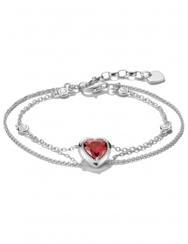 Thomas Sabo A2222-051-10-L19V Bracelet Double row with heart Elyndra Silver