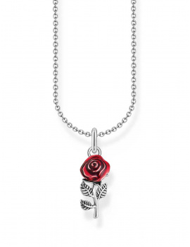 Thomas Sabo KE2219-664-10-L45V Silver necklace With Red Ružové Pendant Ladies