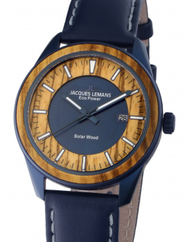 Jacques Lemans 1-2116K Eco-Power men`s Slnečný pohon Mens Watch 40 mm