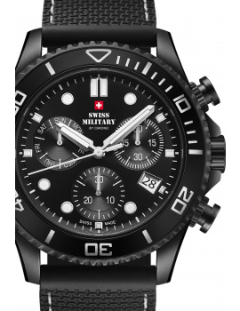 Swiss Military SM34101.07 Mens Watch Military XL Chronograph 46mm 10ATM