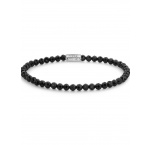 Rebel & Ružové RR-40160-S-S Bracelet Black Glam Rocks Silver