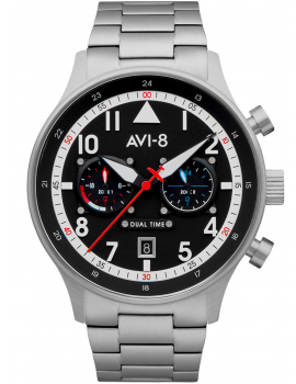 AVI-8 AV-4088-11 Carey Dual Time 44mm 5ATM