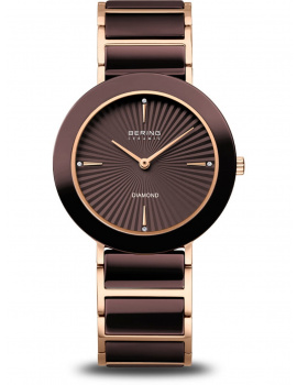 Bering 11435-762 Ladies Watch Diamond Keramika 35mm 3ATM