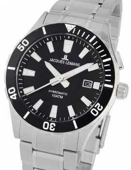 Jacques Lemans 1-2131D Hybromatic Mens Watch 43mm 10ATM