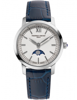 Frederique Constant FC-206SW1S6 Ladies Watch Classic Slimline Moon Phase 30mm 3ATM