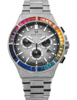 Louis XVI LXVI1219 Mens Watch Le Monarque Rainbow Chrono Limited 42mm 10ATM