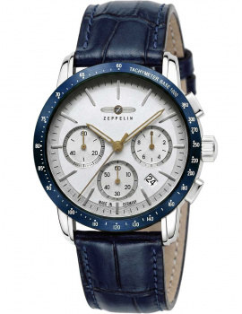 Zeppelin 8878-1 Mens Watch New York Chronograph 43mm 5ATM