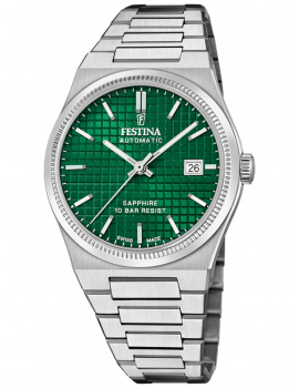 Festina F20028/3 Mens Watch Swiss Made RivĂ© Automatic 40mm 10ATM