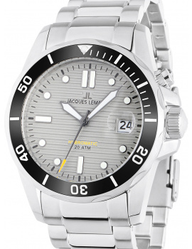 Jacques Lemans 1-2170H Hybromatic Diver Mens Watch 41mm 20ATM