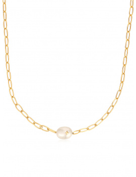 ANIA HAIE N043-05G Pearl Power Ladies Necklace, adjustable