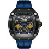 Nubeo NB-6100-01 Mens Watch Magellan Double Barrel Automatic 48mm 5ATM