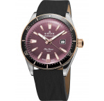Edox 80131-357RNRC-VIO Skydiver Automatic + 2nd strap Ladies Watch 38mm 30ATM