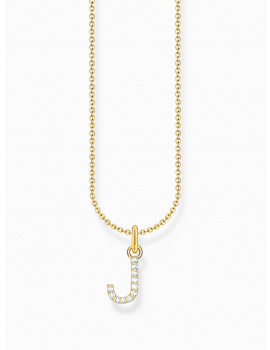 Thomas Sabo KE2249-414-14-L45V Gold-plated necklace letter J