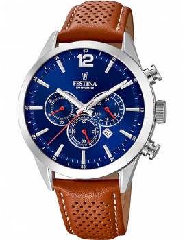 Festina F20542/3 Timeless Chronograph Mens Watch 44mm 5ATM