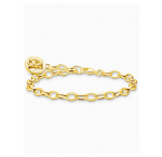 Thomas Sabo X0291-413-39-L19 Gold-plated charm bracelet with gold bear logo ring