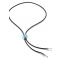 Thomas Sabo KE2344-805-17-L80 Necklace Turquoise stone leather Elyndra Silver, Adjustable Ladies