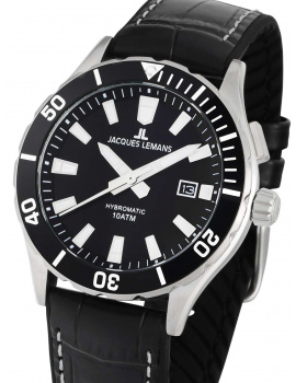 Jacques Lemans 1-2131A Hybromatic Mens Watch 43mm 10ATM
