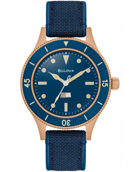 Bulova 98A325 Mens Watch MIL-SHIPS Bronze 150th Anniversary 41mm 20ATM
