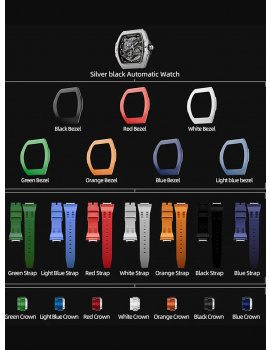 Tsar Bomba TB8218(1+7)FKM-01 Mens Watch Atomic Combo Interchangeable Automatic Watch 45mm 10ATM