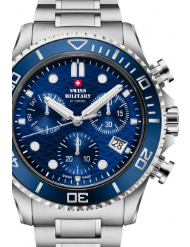 Swiss Military SM34101.02 Mens Watch Military XL Chronograph 46mm 10ATM