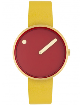 Picto 34097-6114G Unisex Cinnamon Red 34mm 5ATM