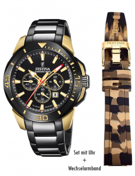 Festina F20644/1 Bike Chronograph Mens Watch Special Edition Set 47mm 10ATM