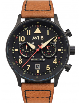 AVI-8 AV-4088-03 Carey Dual Time 44mm 5ATM