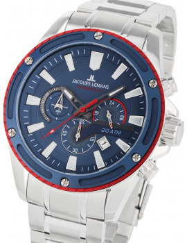 Jacques Lemans 1-2141F Liverpool Mens Watch 48mm 20ATM