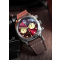 Spinnaker SP-5068-05 Mens Watch Hull Chronograph Burnt Maroon 42mm 10ATM