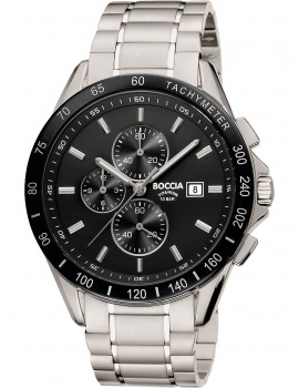 Boccia 3751-02 men`s watch chronograph titanium 43mm 10ATM