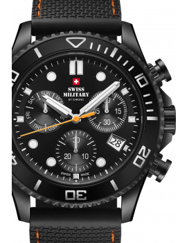 Swiss Military SM34101.08 Mens Watch Military XL Chronograph 46mm 10ATM