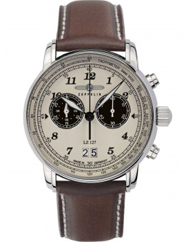 Zeppelin 8684-5 Graf Zeppelin LZ127 big-date chrono 41mm 5ATM