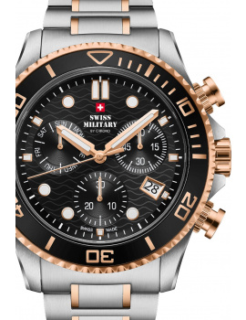 Swiss Military SM34101.06 Mens Watch Military XL Chronograph 46mm 10ATM