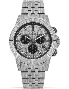 Louis XVI LXVI1122 Majeste Full Iced Chronograph Mens Watch 43mm 5ATM