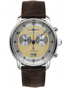 Zeppelin 8584-5 Mens Watch Friedrichshafen Chronograph 40mm 5ATM
