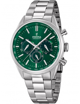 Festina F16820/R Timeless Chronograph Mens Watch 44mm 5ATM