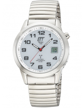 ETT Eco Tech Time EGS-11711-12Z Mens Watch Radio-controlled Slnečný pohon Drive Basic 41mm 5ATM