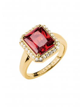 Thomas Sabo TR2508-414-10-54 Ring with red octagon stone Elyndra Gold-plated Ladies