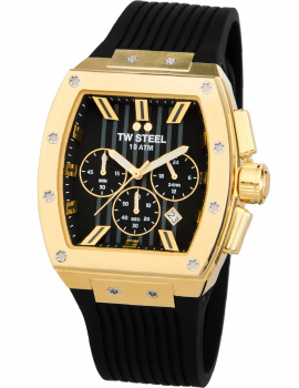 TW-Steel T02 Mens watch Tonneau Chrono 42mm 10ATM